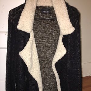 ZARA knit sherling sweater